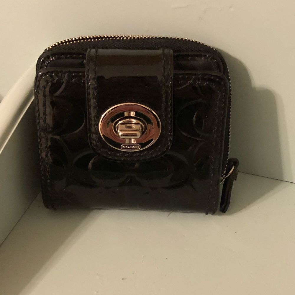 Small black coach wallet